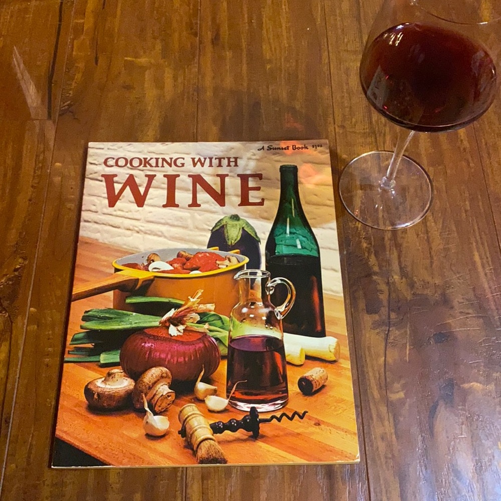 Vintage Sunset book Cooking With Wine cookbook‎